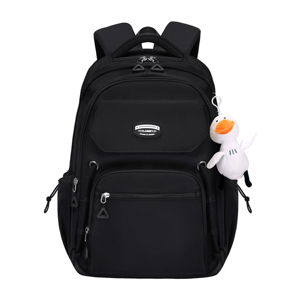 Premium Quality Large Capacity School College water Resistant Bag (Black)