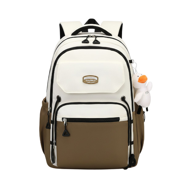Premium Quality Large Capacity School College water Resistant Bag(Brown)
