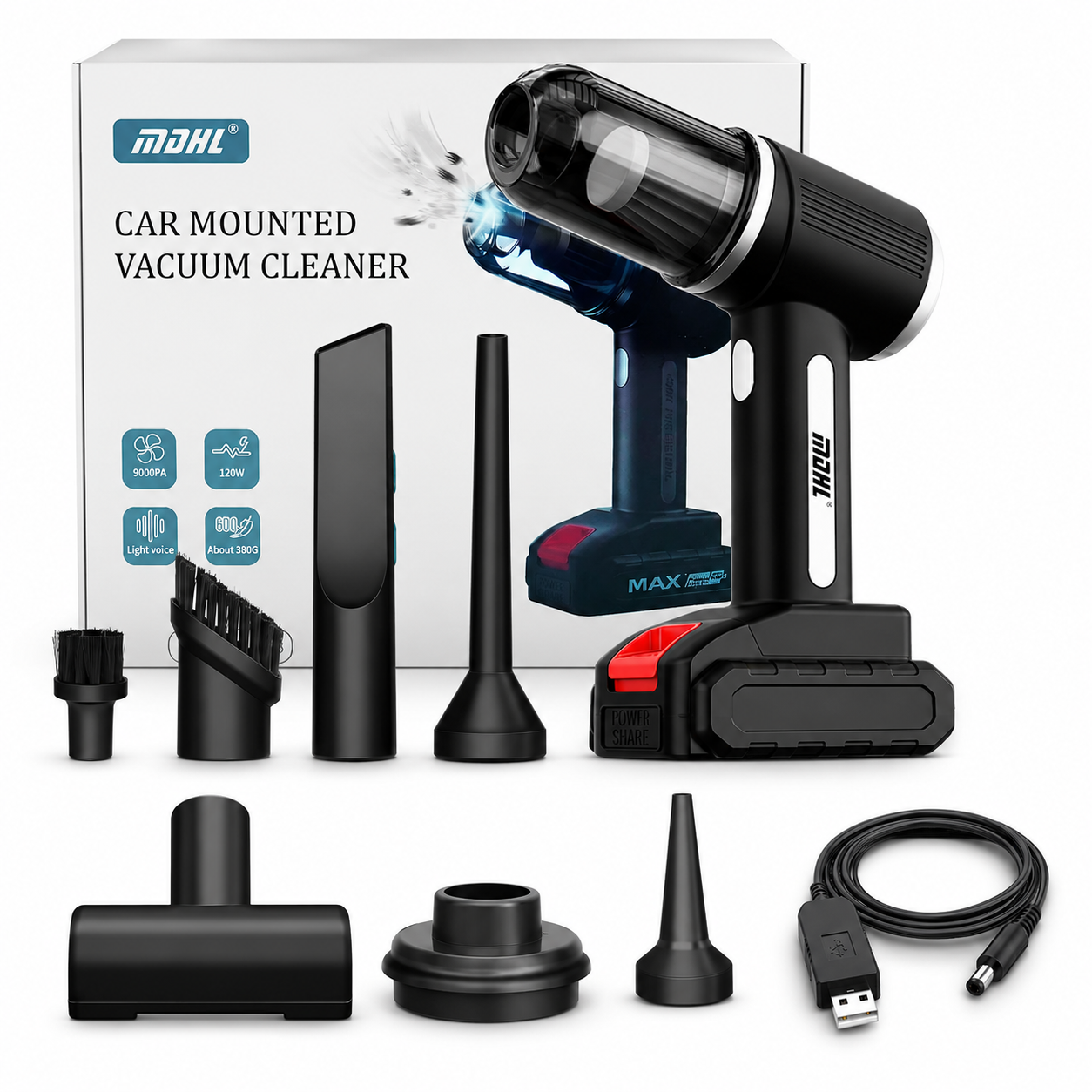 High Power Rechargeable Car Vacuum Cleaner