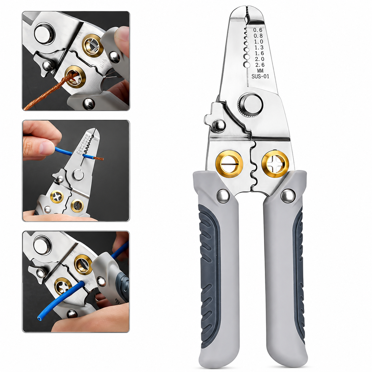 Multi-Purpose Wire Stripper, Cutter & Crimper