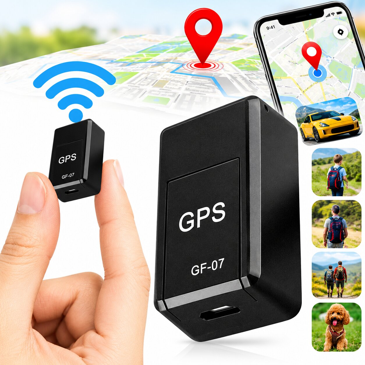 GF-07 Mini GPS Tracker – Real-Time Location Tracking Device