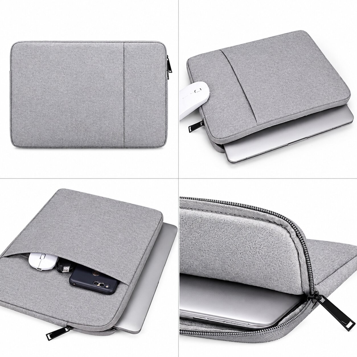 Premium Waterproof Laptop Sleeve Bag – Grey Protective Laptop Carrying Case