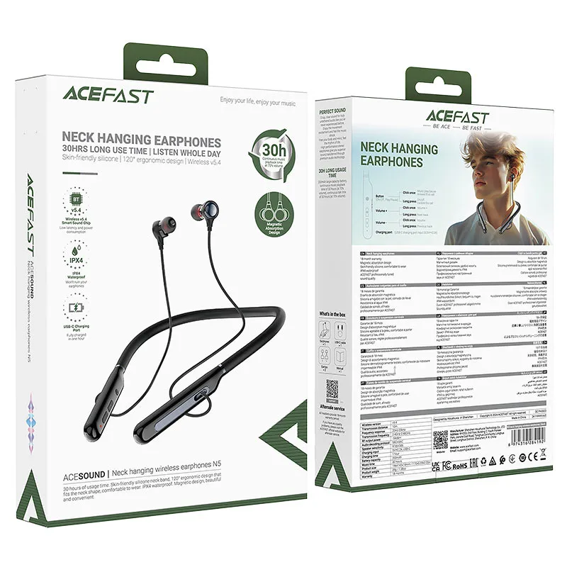ACEFAST N5 Premium Wireless Neckband Earphones