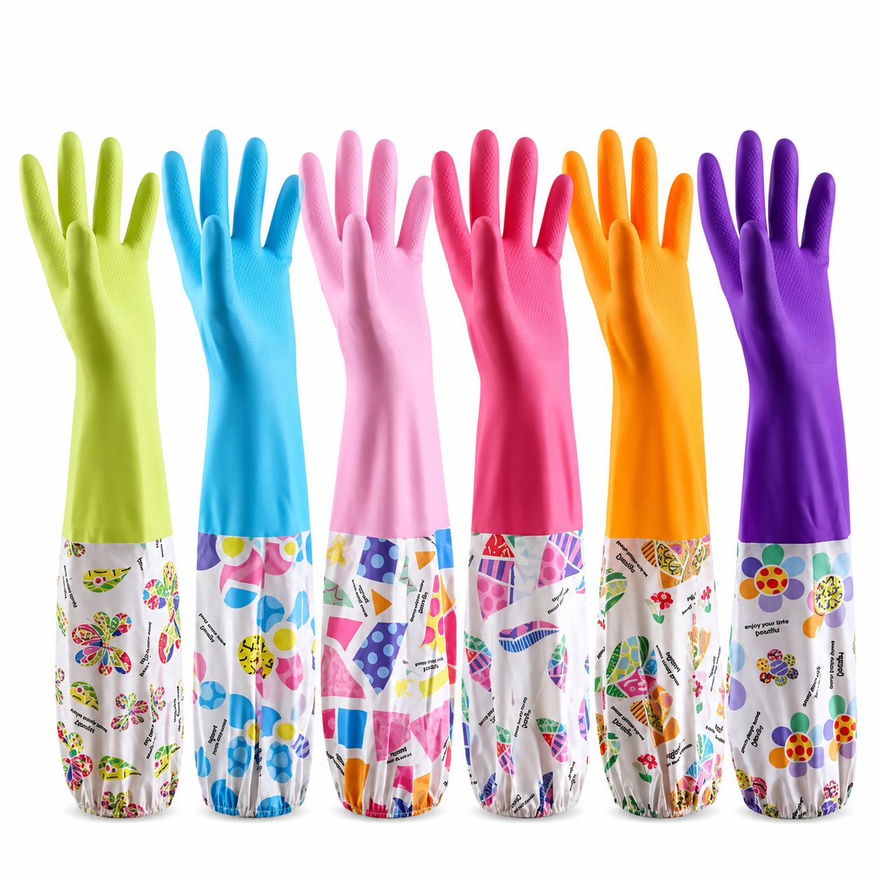 Premium Long Sleeve Waterproof Household Cleaning Gloves