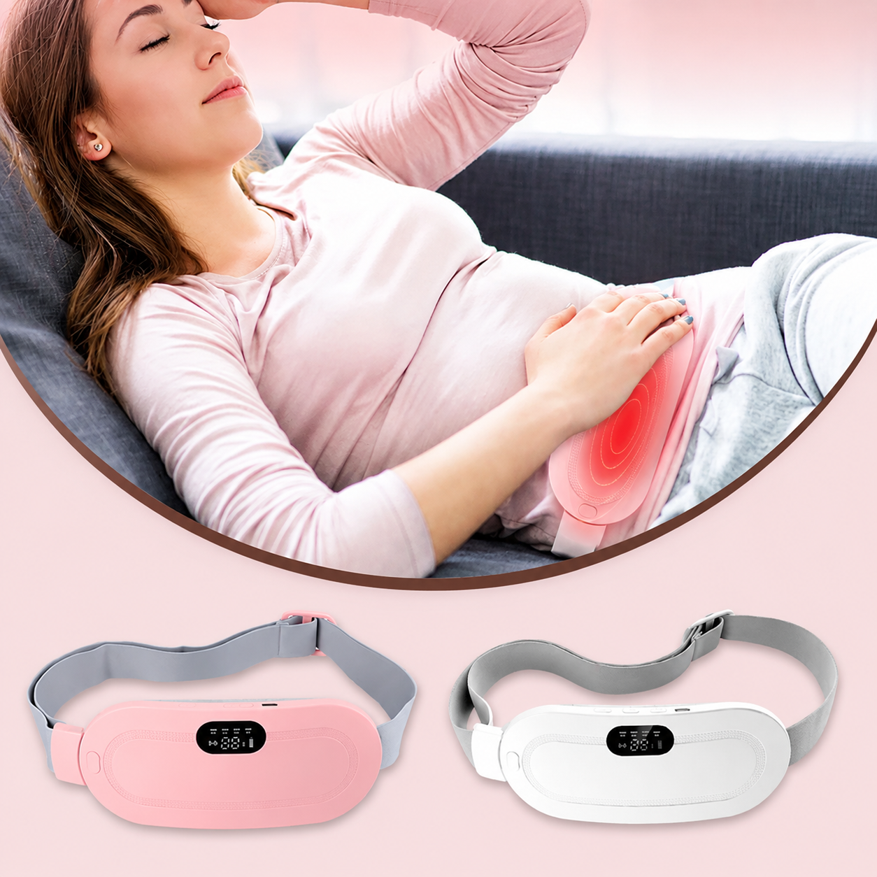 3-in-1 Heating & Vibration Therapy Period Massage belt