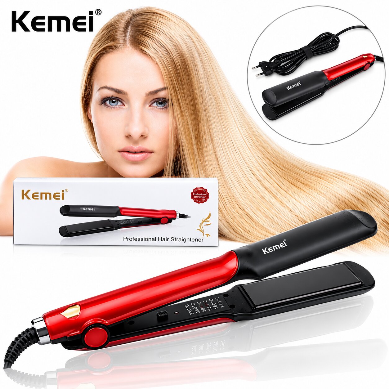 Kemei Professional Hair Straightener